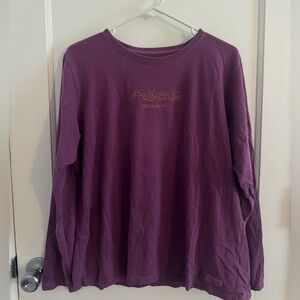 Purple Life is Good Long Sleeve Top